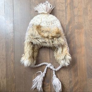 Faux Fur Knit Winter Hat